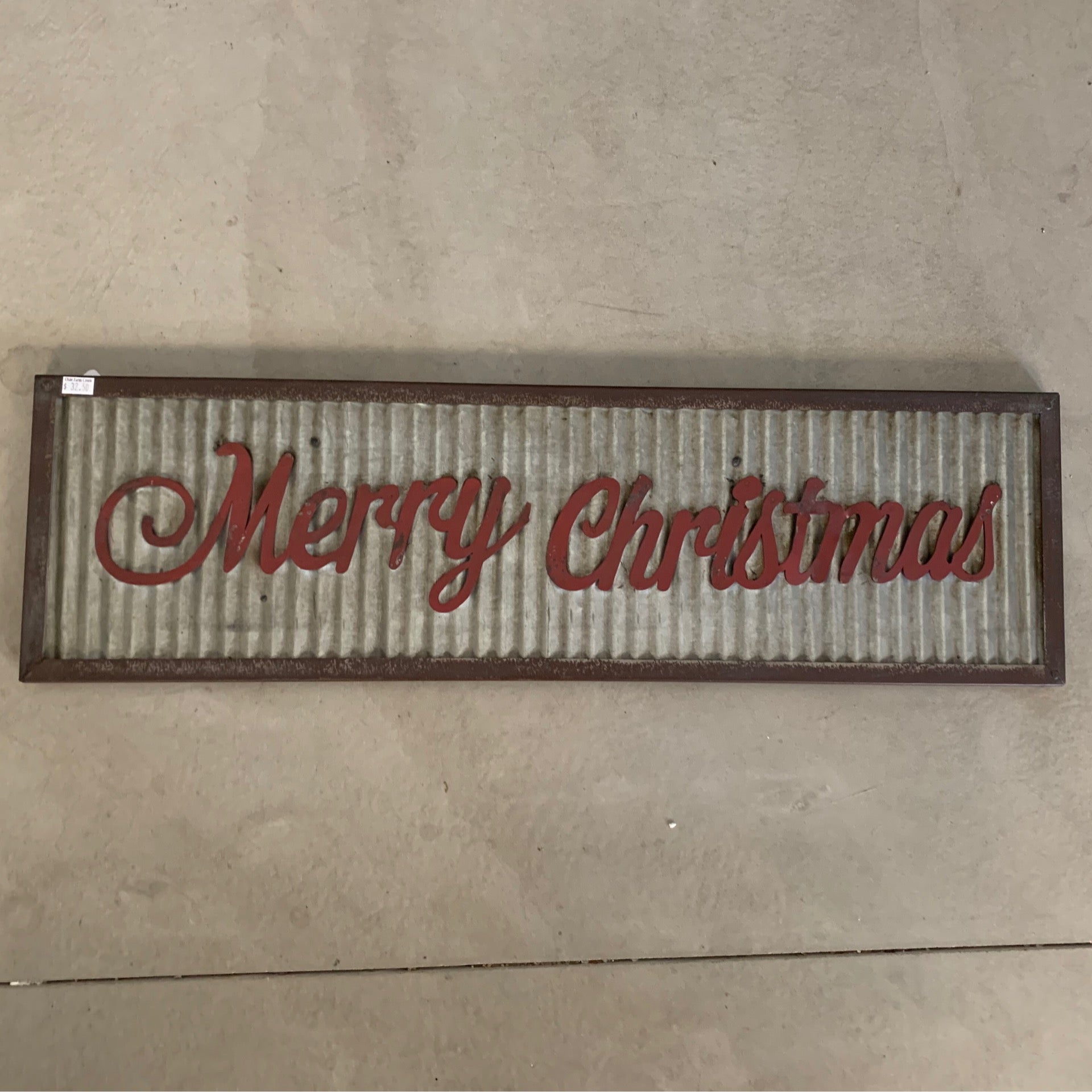Metal Merry Christmas Sign Olde Farm Creek